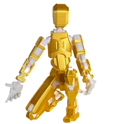Figurine articulée Dummy13 XXL (27 cm) – Robot déco imprimé 3D – Articulations mobiles – Cadeau geek, bureau & maison