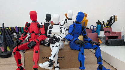 Figurine articulée Dummy13 XXL (27 cm) – Robot déco imprimé 3D – Articulations mobiles – Cadeau geek, bureau & maison