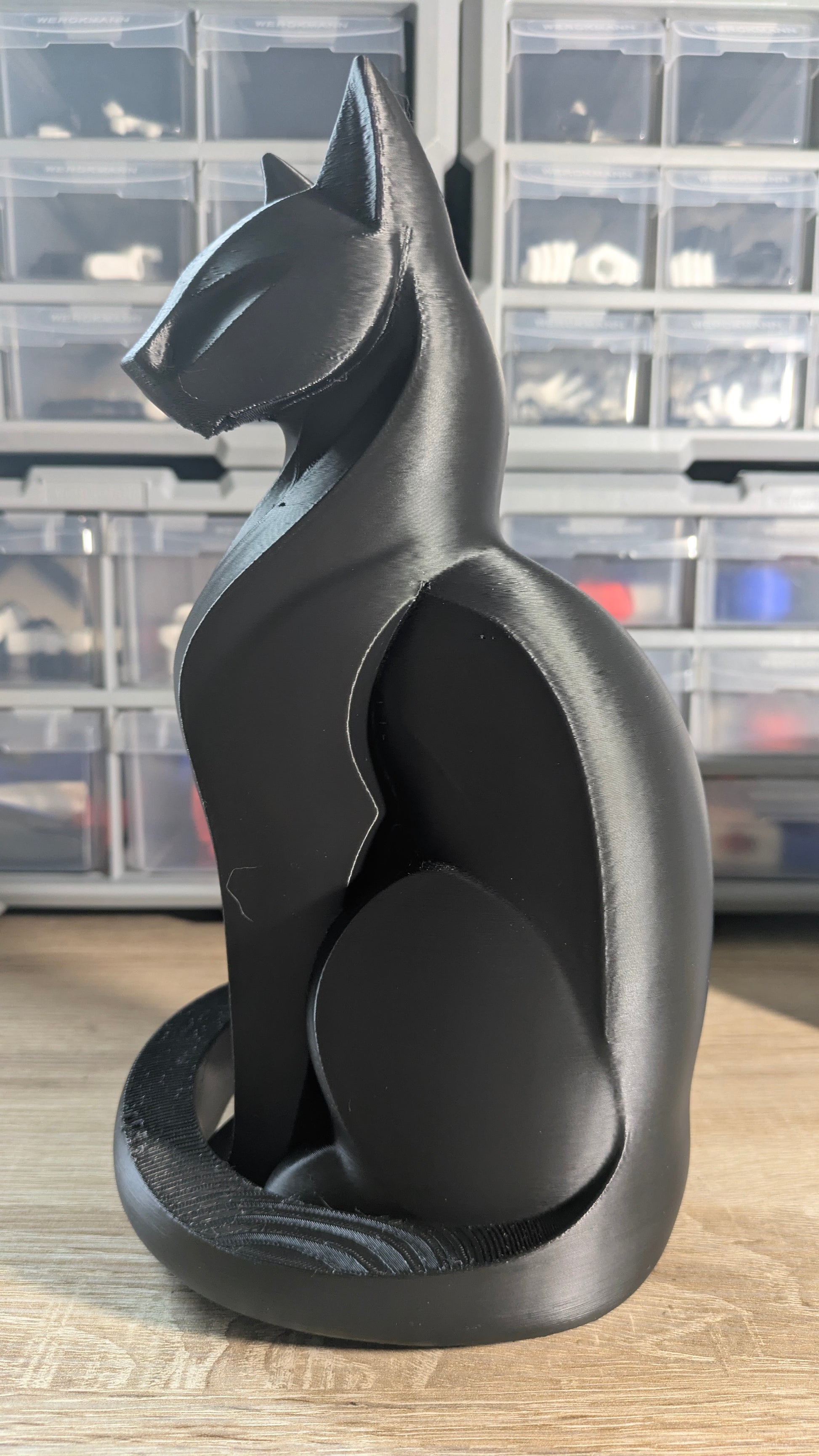 Chat Sentinelle • Sculpture 3D décorative 25 cm