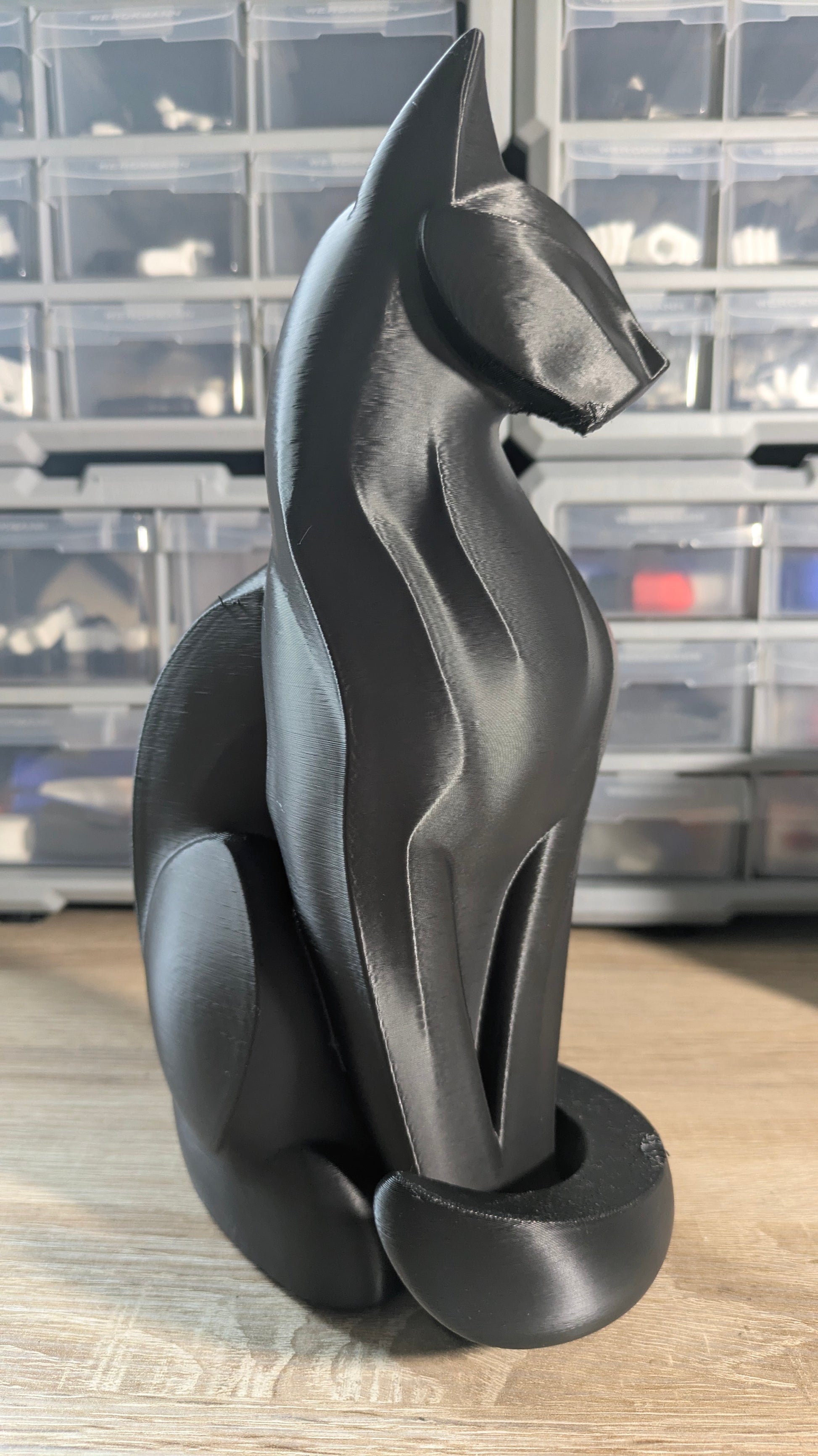 Chat Sentinelle • Sculpture 3D décorative 25 cm