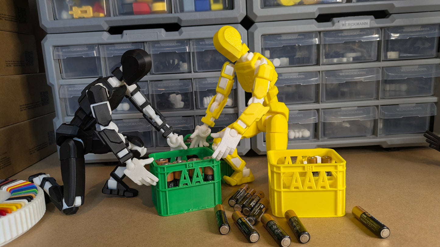 Lot de 3 Paniers de Rangement pour Piles AA, AAA et CR2032 – Imprimés en 3D – Organiseur Compact pour Bricoleurs et Familles