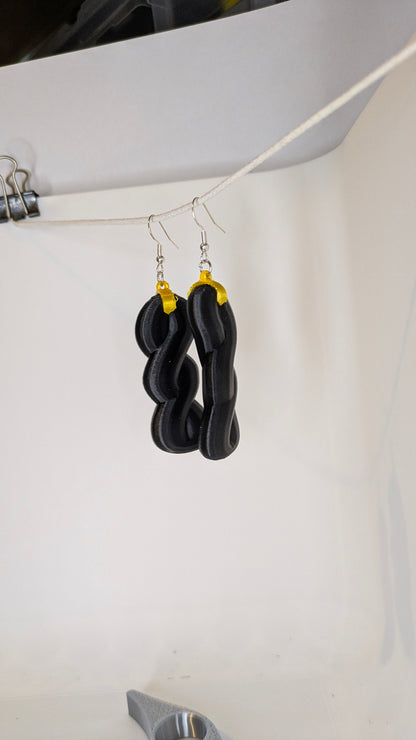 Boucles d'oreilles "Triple infinies" – Collection Artisanale