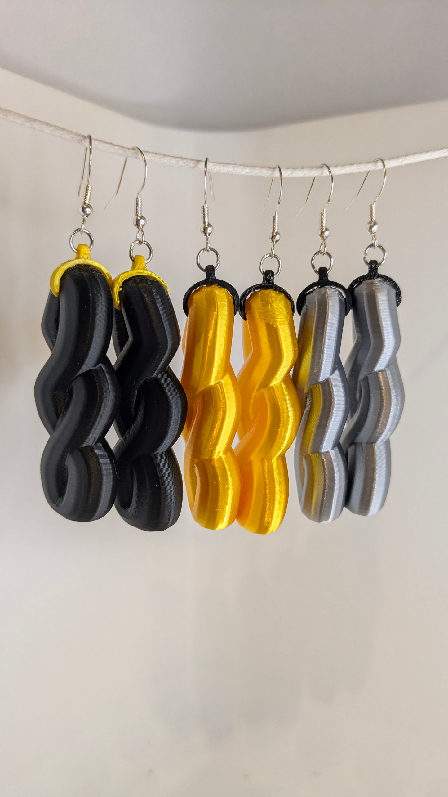 Boucles d'oreilles "Triple infinies" – Collection Artisanale