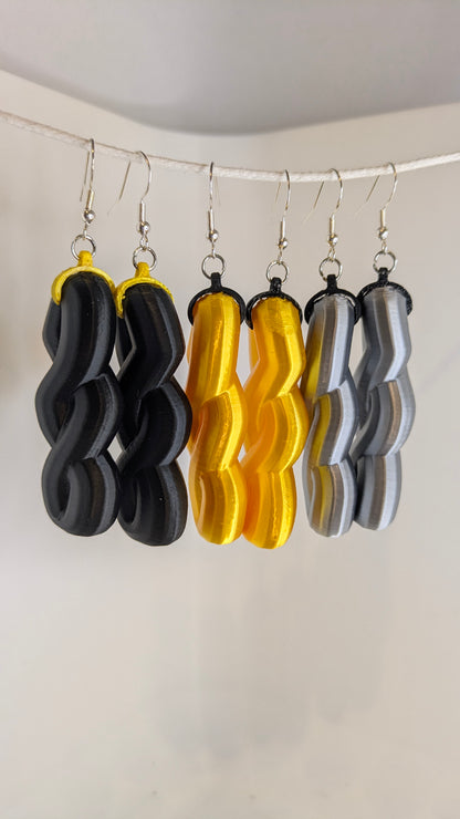 Boucles d'oreilles "Triple infinies" – Collection Artisanale