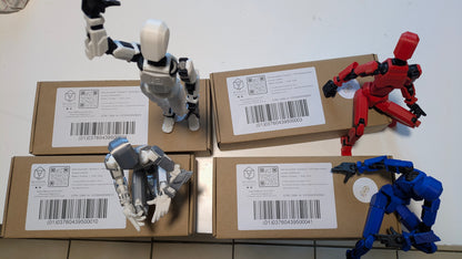 Figurine articulée Dummy13 XXL (27 cm) – Robot déco imprimé 3D – Articulations mobiles – Cadeau geek, bureau & maison