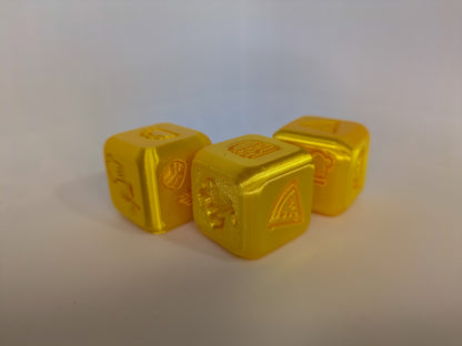 Pack 5 Dés de Décision Maison-AnniCraft – Idée Cadeau Originale – Soirée, Ménage, Repas, Voyage & Qui ? – Imprimés en 3D – Pochette Velours Noire Incluse